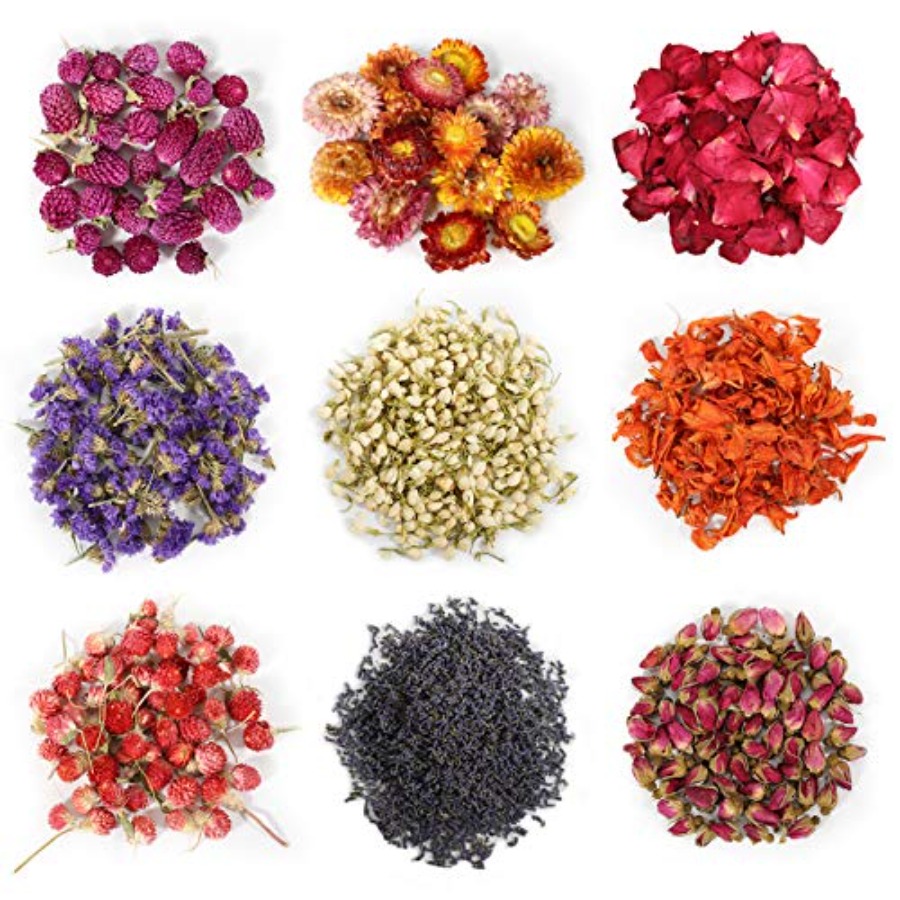 Soap Making Diy Kit - 9 sachets de fleurs séchées, kit